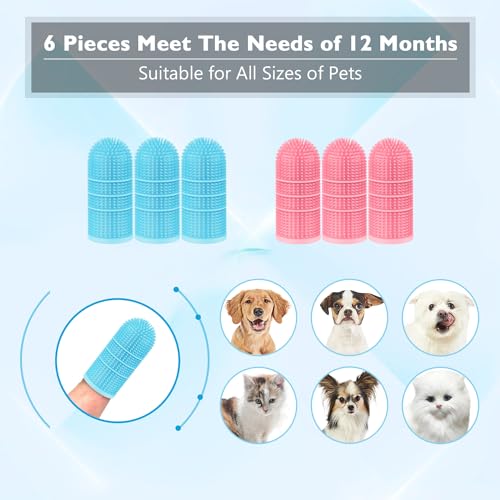 image for Petiepaw Dog Toothbrush,Dog Finger Toothbrush for Dog Teeth Cleaning,D