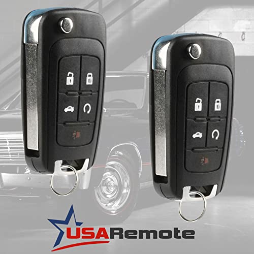 2 Key Fob fits 2010-2017 Buick Allure Encore Lacrosse Regal Verano/Chevy Camaro Cruze Equinox Impala Malibu Sonic/GMC Terrain Keyless Entry Remote Flip 2010 2011 2012 2013 2014 2015 2016 2017 - Image 3