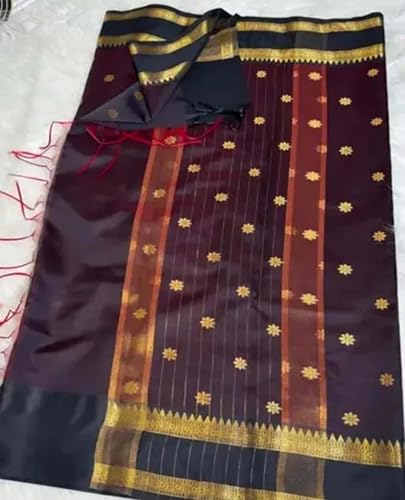 Generic brown kanjivaram silk saree – image 2