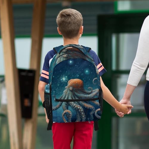 Sac à dos Blue Ocean Creature résistant pour alléger les écoliers