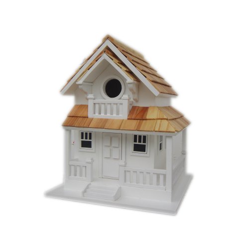 Home Bazaar Hand-Made Backyard Bird Cottage White Bird House - Bird Friendly - Home Decor #TOP8
