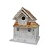 Home Bazaar Hand-made Backyard Bird Cottage White Bird House - Bird Friendly - Home Decor