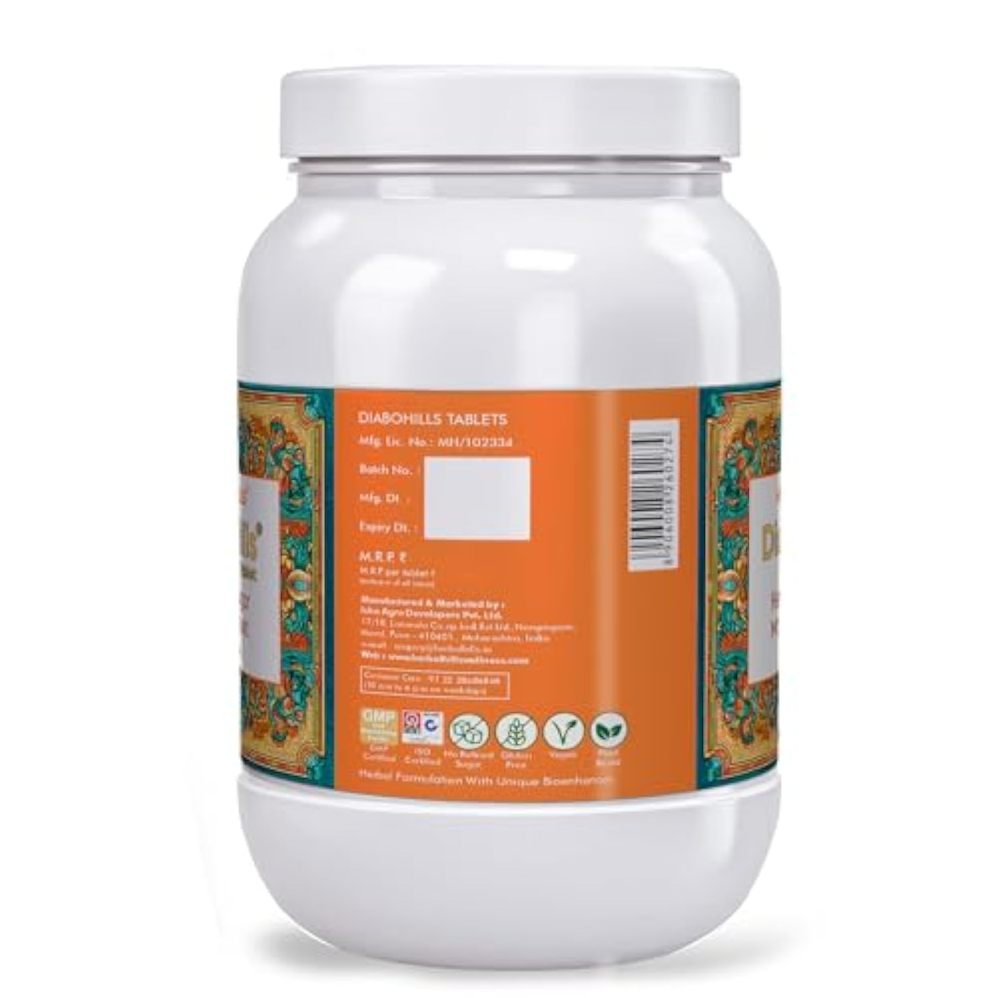 Herbal Hills Diabohills Tablets, 900 Count