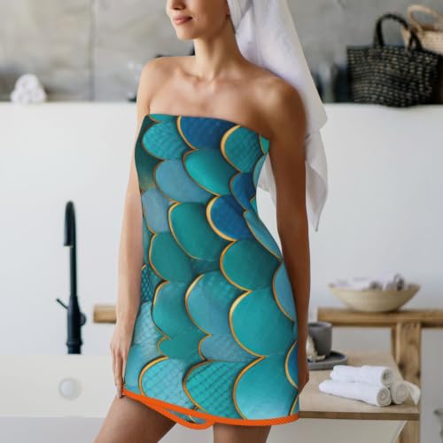 Toalla de baño de terciopelo coral de alta calidad con elegante diseño de sirena para spa 6