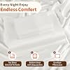 LBRO2M Mulberry Silk Modal Blending Satin Sheets Set Queen Size Fitted Sheet16 Deep Pocket Cool Bedding Sheet 4 Piece Wrinkle Resistant Soft Breathable (Queen, White)