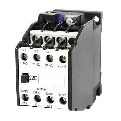 HUUOQIWY CJX1-9 AC Contactor 24V 50Hz Coil 9A 3-Phase 3-Pole 2NO + 2NC