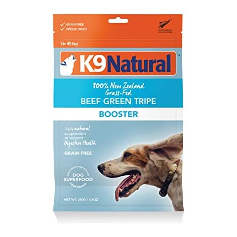 K9 Natural - Grain Free Freeze Dried Dog Food Supplement Booster - Beef Green Tripe, 8oz Cover
