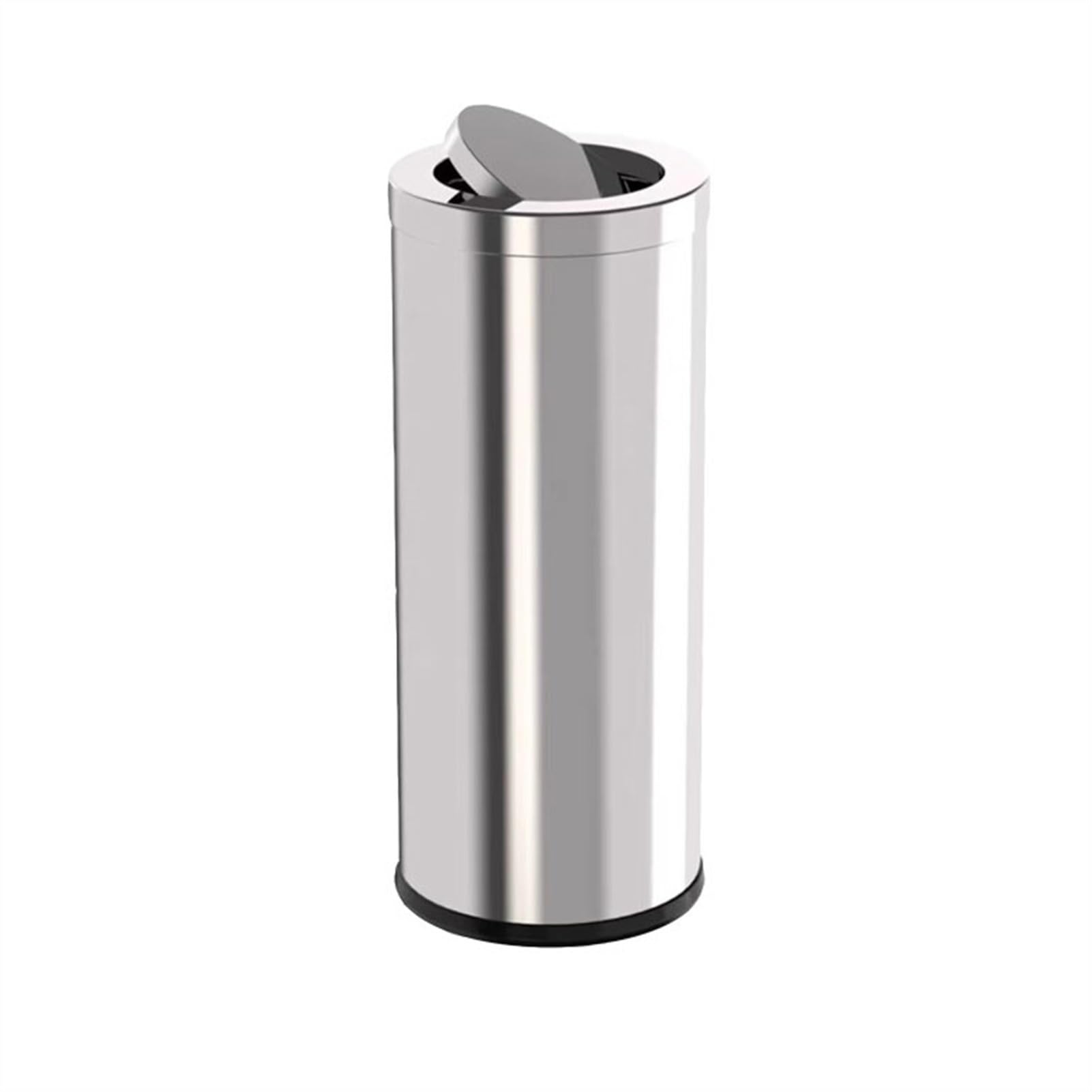 Poubelle acier inoxydable avec couvercle shake élégante et durable pour bureau