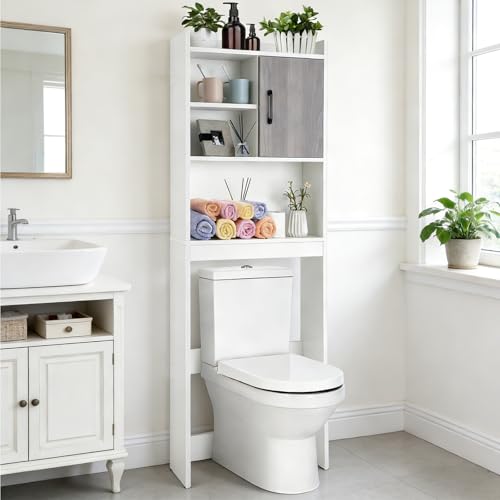 Giantex Over The Toilet Storage Cabinet, 4-Tier Freestanding Space Saver
