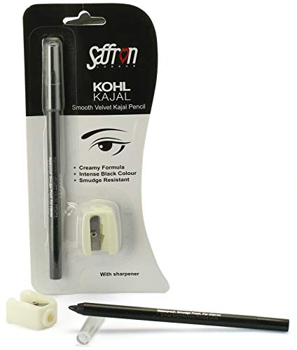 Saffron - Smooth Velvet Kajal Pencil - Black