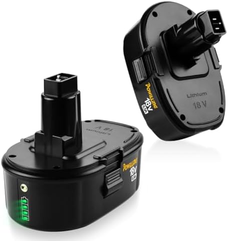 Powilling 2Pack 6.5Ah 18V Lithium Battery Replacement for Dewalt 18V Battery XRP DC9096 DC9098 DC9099 DE9096 DE9095 DW9096 DW9098 DW9095 DC9182 for Dewalt 18 Volt Batteries