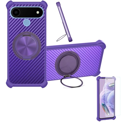 Case Compatible for Unnecto Eco One 1 Phone Case Cover [with 1* Tempered Glass Screen Protector] Hybrid Case[360°Ring Support, Magnetic] CX-31-ZI