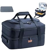 BAGSPRITE Expandable Insulated Casserole Carrier for Hot or Cold Food, Casserole Dish Carrying Ca...