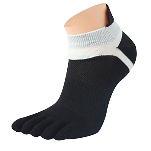 Luckywaqng Finger Running Meias Five Paire de chaussettes sport pour femme Teckel 1 MenMesh, Noir , taille unique Cover