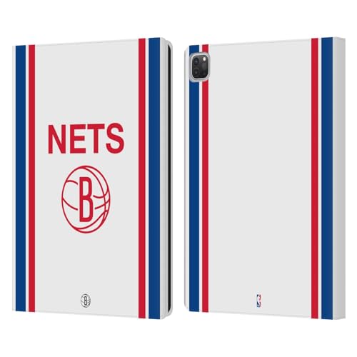 Étui iPad Pro 12.9 compatible Apple coque cuir portefeuille NBA Nets