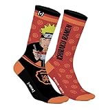 Capslab Calcetines Naruto – Calcetines de anime con licencia oficial para hombre y mujer – Cómodos calcetines de algodón con diseño de Naruto Uzumaki e Ichiraku Ramen - 43-46