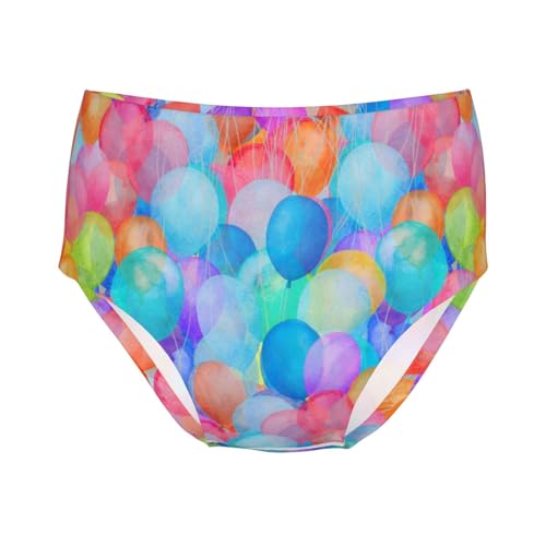 Watercolor Rainbow Air Balloon Girls' Underwear Soft Cotton Little Girls Panties Comfort Briefs