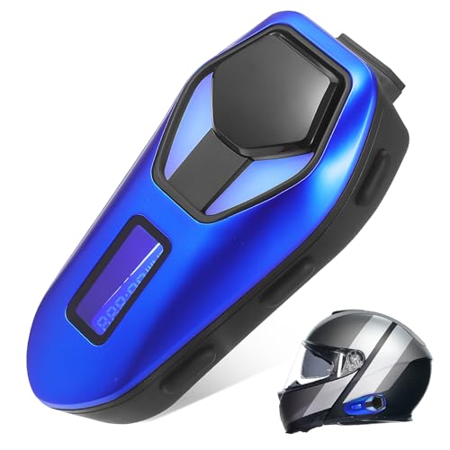 Auriculares inalámbricos de casco de motocicleta en ABS azul para hombres