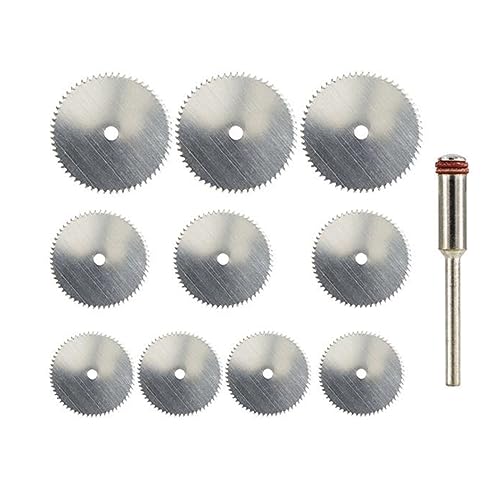 Sehoangd Set di Dischi per Sega Circolare Mini Disco per Sega in Acciaio Inossidabile Utensile Rotante per per Legno 11 Pezzi Lama per