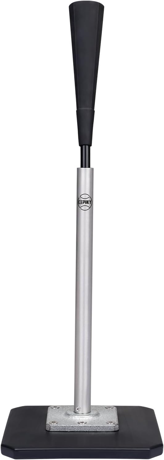 Portable Baseball Tee, Batting Tee for Baseball | Softball, Adjustable Height 25" to 37", Tee Ball Stand with Weighted Base, Flexible Rubber Top, Hitting Tee for Kid/Youth/Adult, Easy Assembly