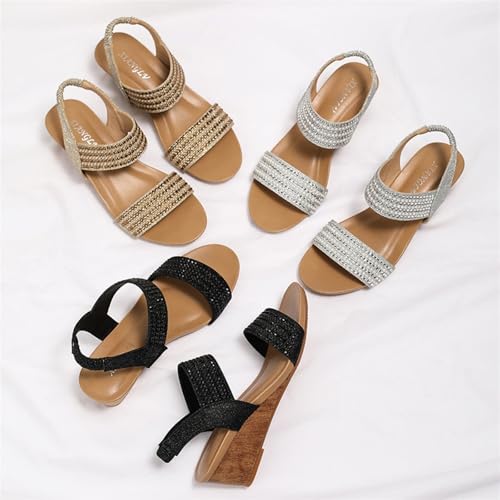 Women's Open Toe Ankle Strap Platform Wedge Sandals Summer4