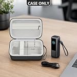 GWCASE Power Bank Travel Case, Custom Fit for Anker 25000mah Power Bank(A1695), Shockproof Hard Shell Storage Box with Inner Tray & Carry Strap (Black) - Image 2