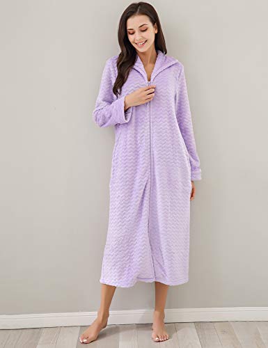 Richie House Women's Soft And Warm Fleece Robe With Zipper Rhw2856-A-M #TOP2
