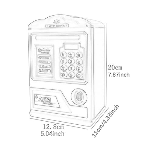 Qianly Cofrinho para crianças, pequeno pote de dinheiro, presentes de caixa eletrônico, presentes cr