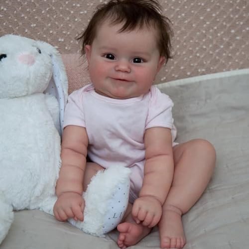 ljhnba 50cmch Hand Drawn Newborn Hand Washable Reborns Girl with Moving Arm & Legs Baby Size Girl