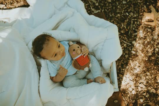 Pebble Fair Trade Handmade Crochet Cotton Robin Rattle