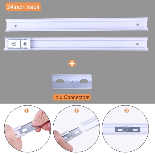 Abeicy 24 Inch Bifold Door Hardware Kit with Track, Top and Bottom Pivot, Spring, Pivot Pin, Full Repair Accessories for Double Door, Folding Door, Accordion Door by Abeicy - Image 3