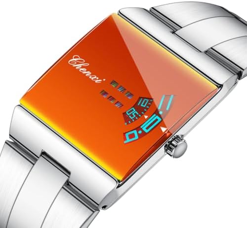 Gosasa Fashion Business Men’s Square Stainless Steel Bracelet Quartz Watch - 2