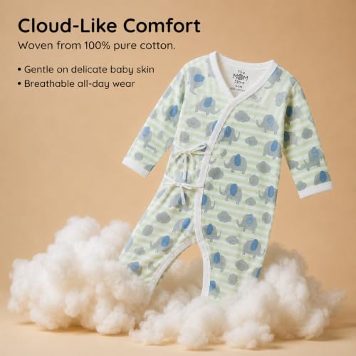 Image of The Mom Store Baby Romper Jabla Style Combo For Boys And Girls | Cotton | Soft Infant Bodysuit | Trendy Stylish Sleepwear For Newborn Baby | Printed | Unisex Comfortable Everyday Baby Wear
