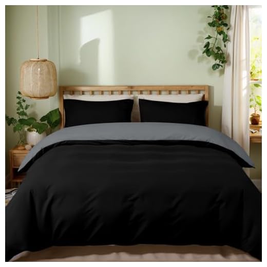 Yaheetech 4ft6 Double Bed Frame Upholstered Platform Bed with Adjustable Diamond Button-Tufted Headboard and 2 Drawers Storage/Sturdy Wood Slat Support/No Box Spring Needed,Black Double Bed 23 MIKI WELL Double Duvet Cover Set - 3Pcs Reversible Bedding Double Bed Set Black and Grey, Soft Microfiber Quilt Cover with 2 Pillowcases 50x75cm