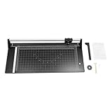 24 Inch Rotary Paper Trimmer, Manual Precision Rotary Paper Trimmer Aluminum Alloy Rotary Photo Paper Cutter Commercial Photo Paper Trimmer with Measurement Grid for Office Photography Studios