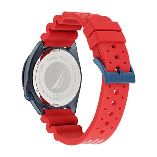 Image of Nautica Vintage Men Blue Round Dial Analog Watch - NAPNVF305