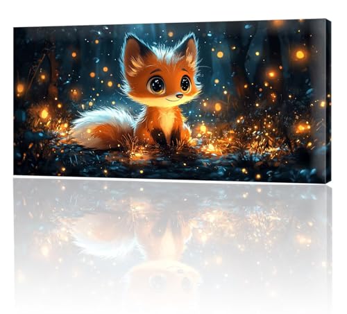 ペイントバイナンバー 森 キツネ Paint by Numbers for Adults 数字油絵 キット 大きい 簡単DIYアート&クラフトセット 大人のためのペイントバイナンバーキッズ初心者 フレームなしの番号でペイントホームウォールデコレーション 1