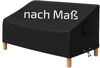 Gartensofa Abdeckung nach Maß wasserdicht – Gartenbank Schutzhülle wetterfest & UV-beständig – Outdoor Sofa / Garten Couch Cover Winter – Maßgefertigte Abdeckhaube mit Ösen / Gummizug | 100 % UNICOVR