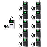 Retekess TT122 Tour Guide System, Translation Devices for Church, 492ft, 36 Channels, Wireless Audio Transmission System for School, Factory, Training (1 Transmitter 10 Receivers)