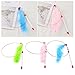 Yardwe 3pcs Cat Toys Bells Interactive Cat Teasing Toys Steel Wire Long Stick for Pet Play