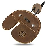 Ringsun Leather Archery Finger Tabs,Handmade Archery Finger Guard for Shooting Practice Gear, Recurve Bow Fingers Tab