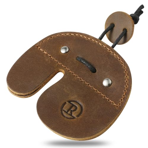 Ringsun Leather Archery Finger Tabs,Handmade Archery Finger Guard for Shooting Practice Gear, Recurve Bow Fingers Tab