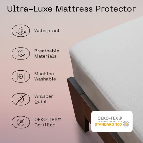 Coop Home Goods Ultra-Tech Waterproof Full Mattress Protector, Up to 18 Inches Deep, Machine Washable