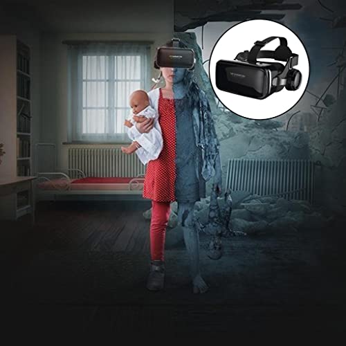 Shiwaki Óculos 3D com Fones de Ouvido de Realidade Virtual para Android 4,7-6,53 Polegadas