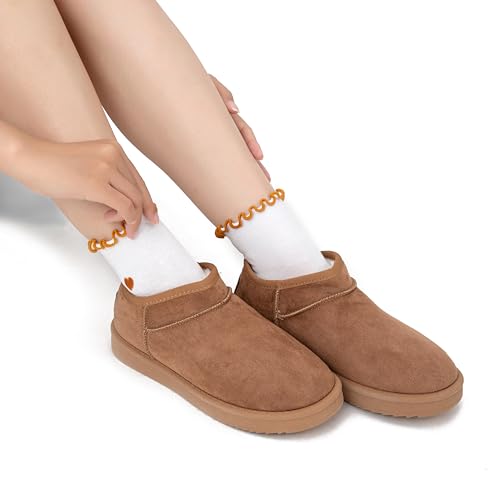 Image of Soxbang 3 /6 Pairs Cute Pilates Socks with Grips,Yoga Socks Barre Sock Non Slip Grip Embroidery for Barre Ballet Workout