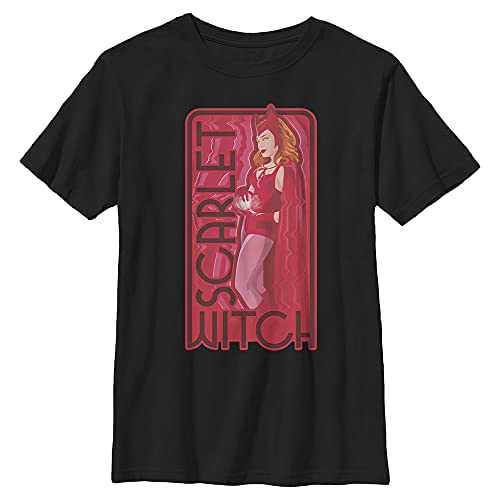 Vêtement Marvel WandaVision Garçon Noir Col Rond Vêtement Enfant Fan de Série Taille L
