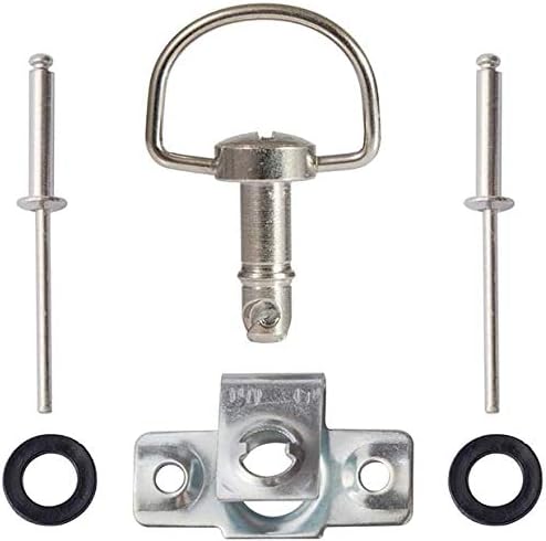 Motorcycle Race Fasteners Quick Release D-Ring 1/4 Turn Race Fairing Fasteners Rivet Type B 19mm (10 Pack) Silver