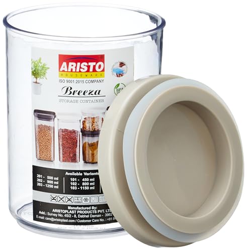 Image of Aristo 102 Airtight Breeza Round Container For Kitchen Storage, Plastic Boxes For Storage, Kitchen container 800ml - Color May Vary - set of 4