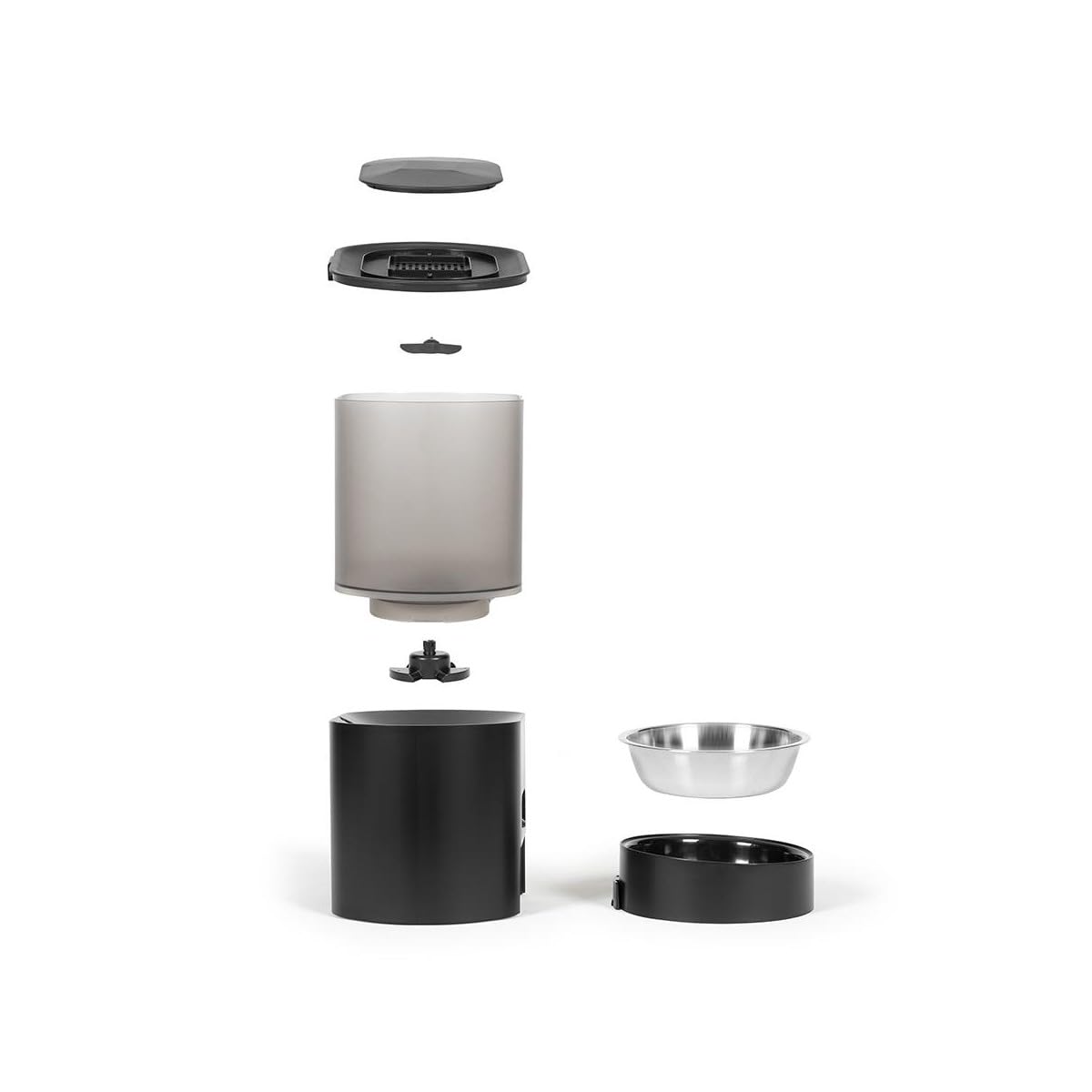 Livoo - Distributeur de croquettes Automatique PET106-3L, connectée, 10 Repas programmables, jusqu'à 12 portions par Repas