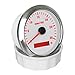 ELING 85mm Diesel Tachometer Gauge 3000 RPM with LED Hour Meter 7 Colors Backlight 12V 24V for Truck Tractor Van Auto Boat(3K-White+Stainless Steel)